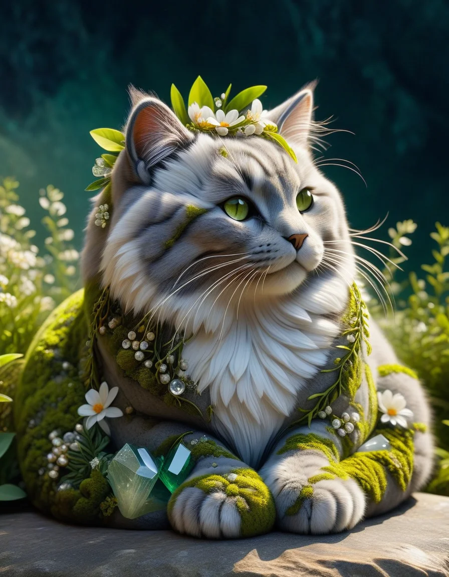 Cats already sleep in sunbeams, so adding chloroplasts was inevitable.