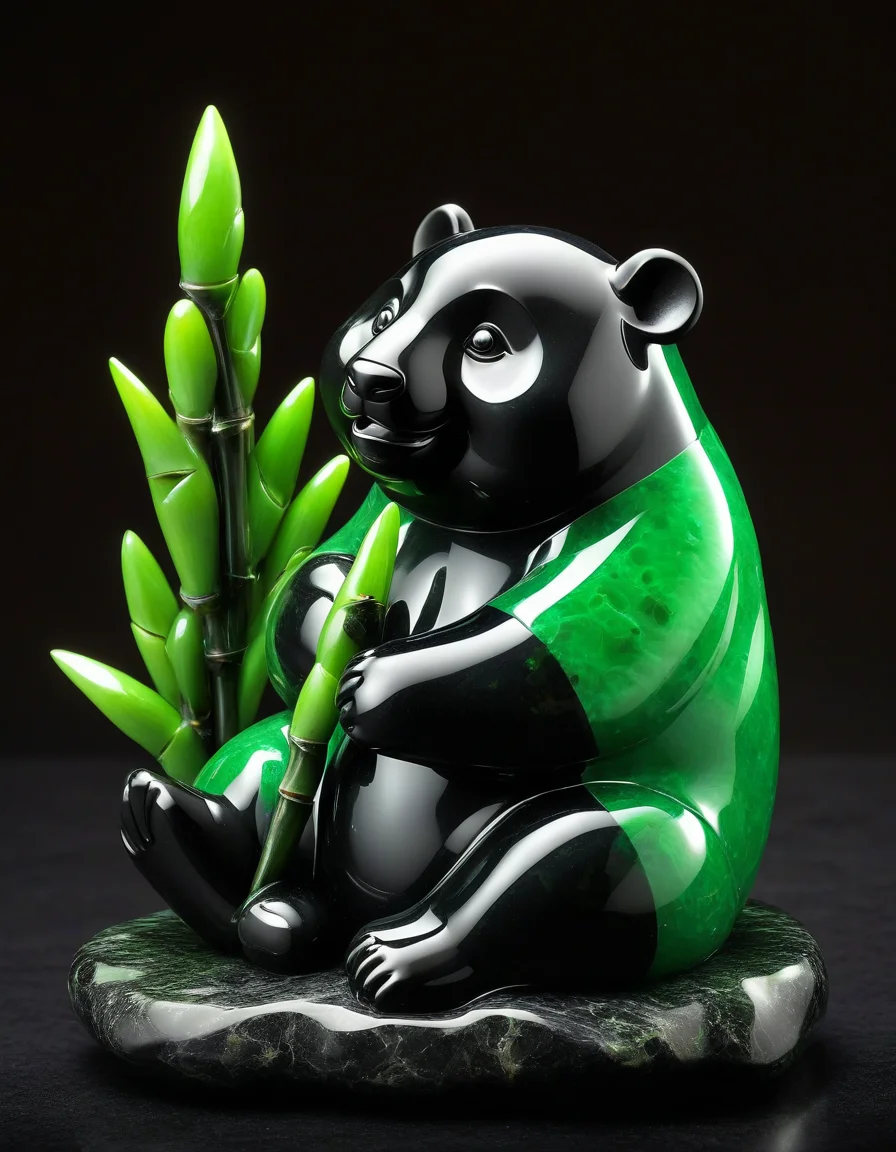 A confused giant panda testing the structural tensile strength of high-finance bamboo.
