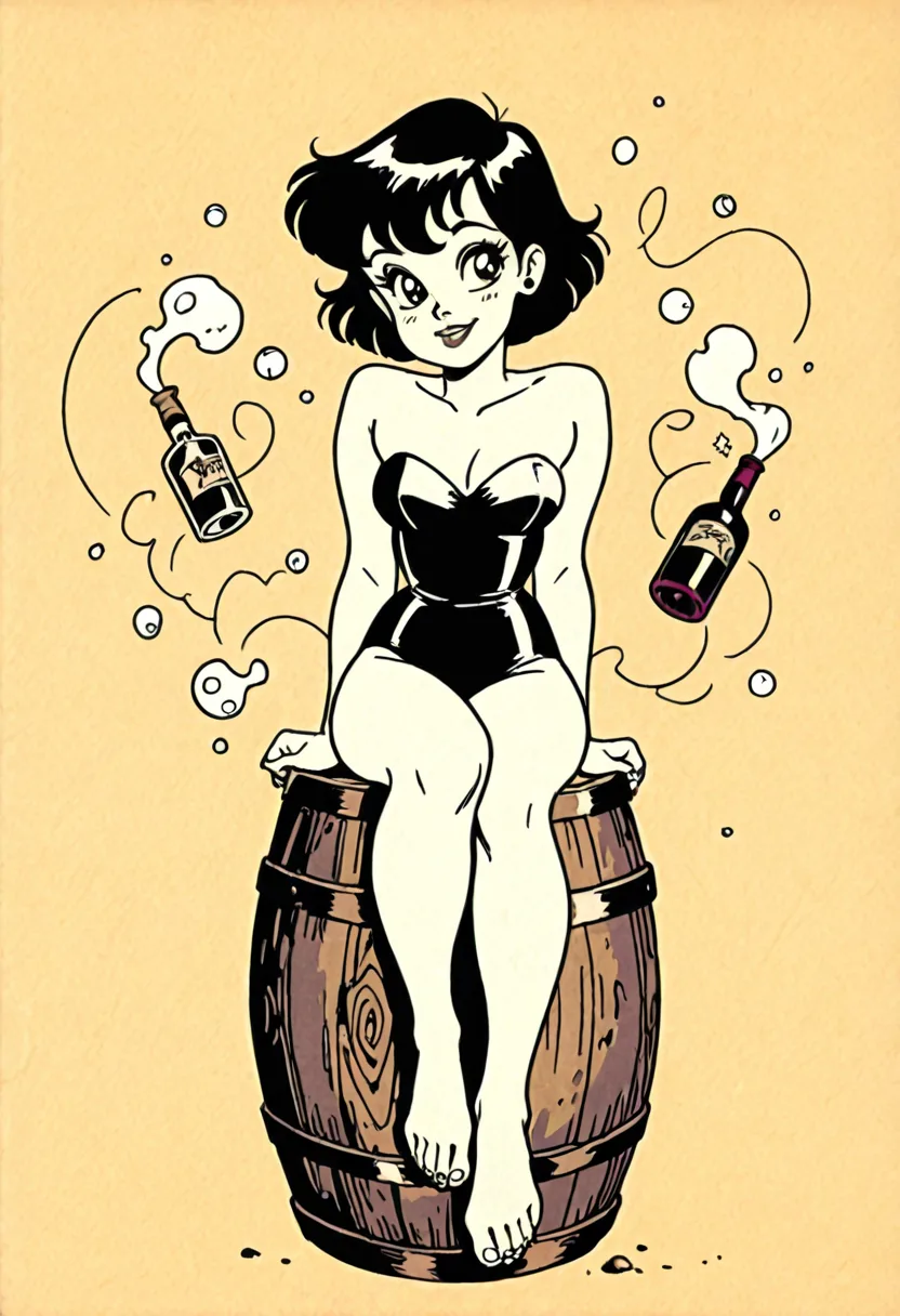 Vintage 1933 animation cel. One slight spike in secondary fermentation and the entire bung hole explodes outward.