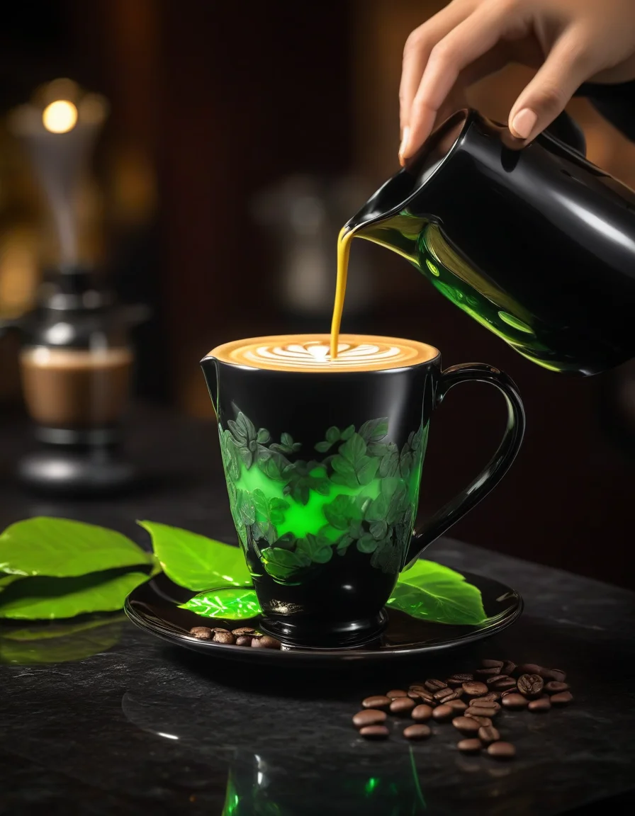 Pouring barista perfection at 1,200 degrees.