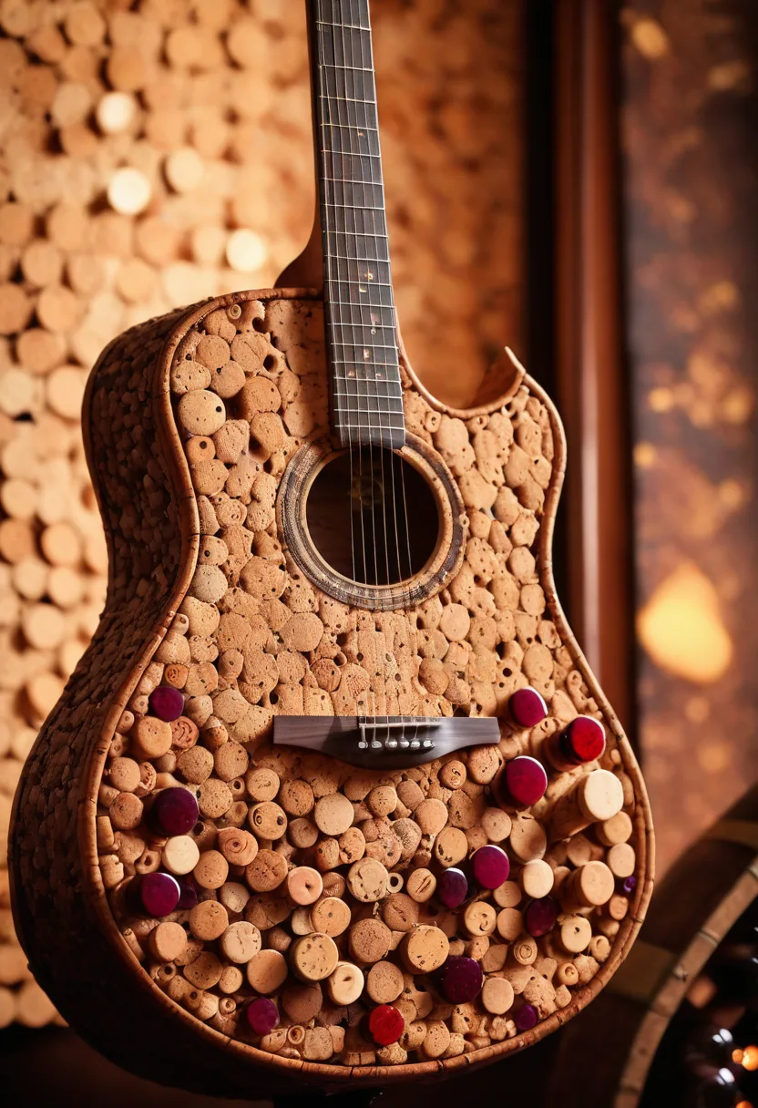 Cellular cork dampens unwanted distortion while maximizing warm acoustic vibrations.