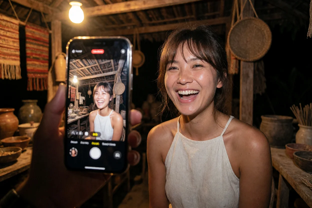 Civitai #144099372: Smartphone POV Candid - Night Market Viewfinder & Krea 2 Turbo - Krea 2 DiT ComfyUI workflow artwork